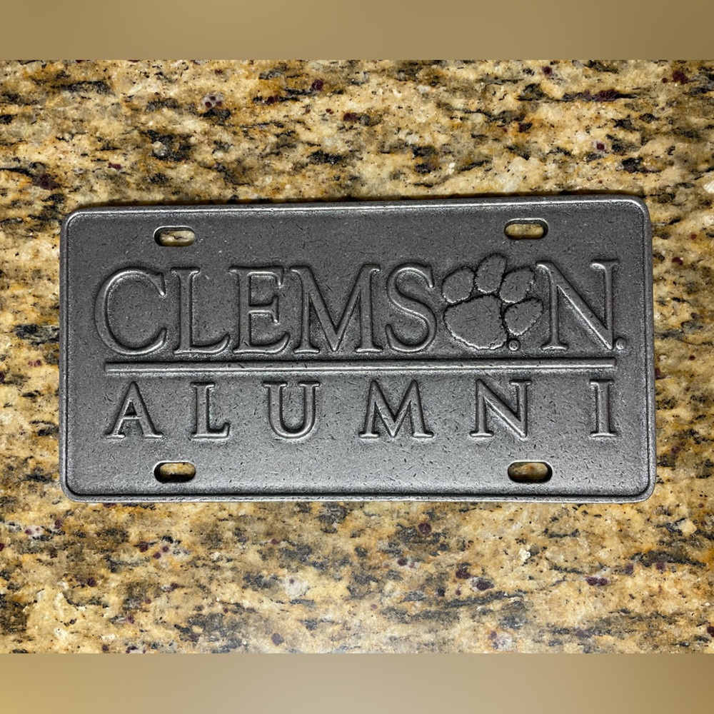 Clemson Alumni Metal License Plate